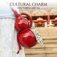 Glass Gourd Water Bottle Sealed, Gourd Water Chinese Hand Rope, Water Bottle Chi #variant:Red