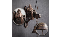 Mythical Being Wall Bell Rustic Decorative Bell with Bracket Novelty Decor for Cabin, Porch, Game Room