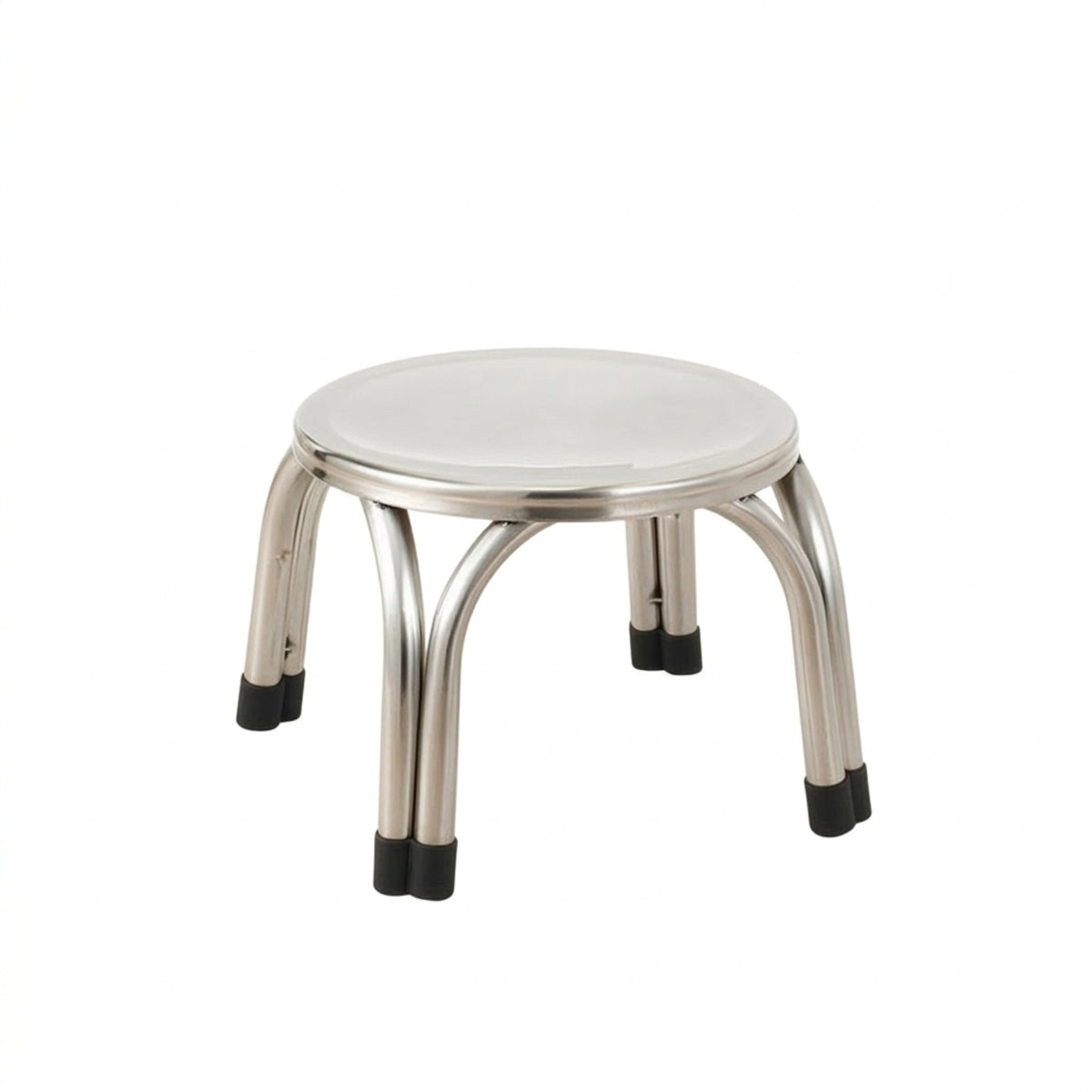 Compact Stainless Steel Stool Minimalist Stackable Stool Long-Lasting Furniture Non-Slip for Kitchen, Shop