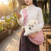 Pet Sling Carrier Waffle-Weave Crossbody Dog Carrier Large-Capacity