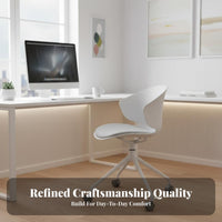 Armless Rolling Task Chair Adjustable Height Swivel Seat Water-Resistant Textile