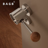 Black Walnut Bedroom Wood Door Lock Original Magnetic Silent Lock Interior Retro Door Handle New Chinese Style