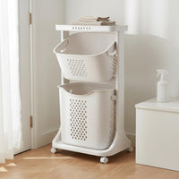 Multi-Tier Laundry Hamper Long-Lasting Bathroom Storage Breathable