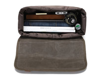 Detachable Motorcycle Saddlebag, Water-Resistant, Canvas, 30L, with Leather Trim
