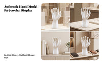 White Hand Display Stand Smooth Surface Hand-Shaped Mannequin Multi-Purpose