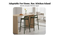 Counter Chair with Backrest Nordic design Bar Stool Stable Base Built-in Footrest for Kitchen Island