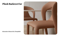 Upholstered Exposedrear Side Chair Modern Minimalist Design Dining Seat Versatile Use Easy to Clean for Kitchen, Cafe