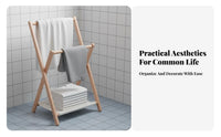 Foldable triangular frame Garment Stand Minimalist design Household Organizer for Bathroom