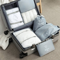7 Pieces Travel Organizer Set Lightweight Hanging Toiletry Bag Zippered
