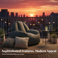 Multi-Person Lounger Japanese Unwindsign Bean Bag Chair Relaxed Lounging Oversized for Partners, Young Adults, Balcony
