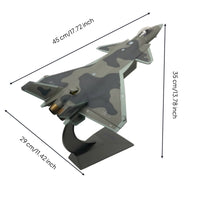1/48 J-20 Model Diecast Fighter Jet Model with Display Stand Alloy Low-Observable Aircraft for Aviation Fans