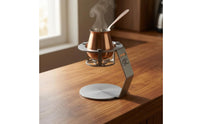 Silver Finish Turkish Coffee Stand Round Base Stainless Steel Coffee Stand