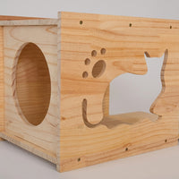Wall Mounted Cat Shelf and Solid Wood Climbing Frame with 10 Perches, Space Capsule Cat Bed plus Ladder for Large Indoor Cats Space Saving Home