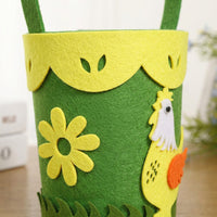 Easter Basket with Hand Easter Decoration Egg Candy Bucket for Kids, Gift Giving