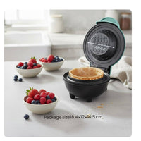 Multi-Functional Mini Waffle Bowl Creator Non-Stick Ice Cream Bowl Press Easy Cleanup Electric Fluted Cake Creator for Dessert, Party
