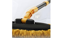 Detachable Car Wash Mop with Long Handle Extendable Mop with Telescopic Handle Removable Chenille Car Wash Brush Retractable for Detailers