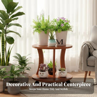 With casters Rolling Wooden Flower Rack Floor-Standing Plant Stand Multi-Tiered Design Indoor Furniture Space-Saving for Gardeners, Decorators, Homeowners, Balcony, Living Room, Patio, Corner