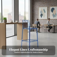 Counter Stool with Backrest Modern Minimalist Design Bar Chair Nordic Design aestheticSaving for Adults, Restaurant, Kitchen