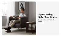 Light Luxury visual appeal Upholstered Wood Frame Chair signature and design Wood-Framed Armchair mid-centuryera Modern Design accent Seat Elegant contour for Adults, homeowners, Readers, Living Room, perusing corner, Bedroom, Home Office