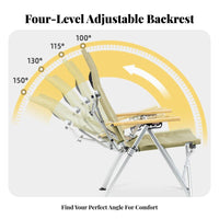 Highspine Camping Chair Lightweight Portable Seat Padded toprest for Beachgoers