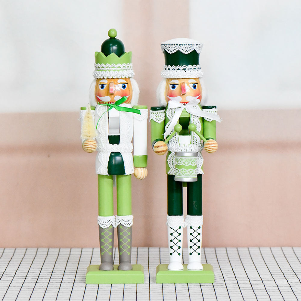 Green Lace Nutcracker Wooden Figure 38cm