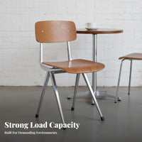 Industrial Schoolhouse Seat Long-Lasting Dining Chair Armless Design