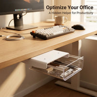 Self Under Desk Storage Drawer Organizer for Office Bottom, Space-Saving Removable Style Organiser
