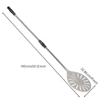 9-Inch Perforated Pizza Peel Lightweight Stainless Steel Pizza Peel Metal Kitchen Tool Long-Lasting for Home Bakers, Outdoor Oven