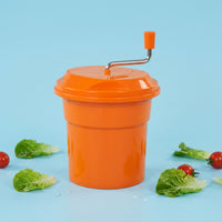 Hand-Crank Salad Dryer Manual Salad Dryer with Lid Perforated Fruit and Vegetable Strainer Sturdy for Home Cooks, Food Prep