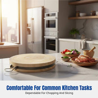 Round Chopping Board, Durable Birch Wood Cutting Board, Thickened for Home & Commercial Use