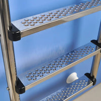 5-Step Pool Ladder Stainless Steel Pool Ladder with Non-Slip Steps No-Tool