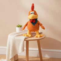 Chicken Toy with Bandana Electric Stuffed Chicken Interactive Cartoon-Style for Children, Playroom, Birthday Party