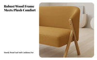 3 Pieces Two Armchairs and a Side Table Nordic Design Conversation Set Space-Saving Thick Cushions for Apartment Dwellers