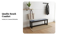 Long Stool with Footwear Storage Space-Saving Design Hallway Bench Multi-Functional Easy Assembly for Apartment Dwellers