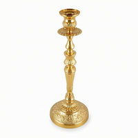 Ornate Candle Holder Lustrous Rose Relief Candle Holder Shiny Finish