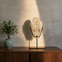 Resin Ornament with Metal Stand Gallery-Evocative Plaque with Stand Weathered Reproduction for Entryway Table