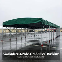 Retractable Wheeled Cover Waterproof Retractable Carport with Casters Anti Outdoor Shelter for and and Marketplace Vendors, Car Owners, Outdoors