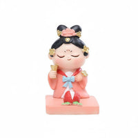 Wu Desk Ornament Collectible Period Figure Holder Cute Chinese Design Telephone Stand