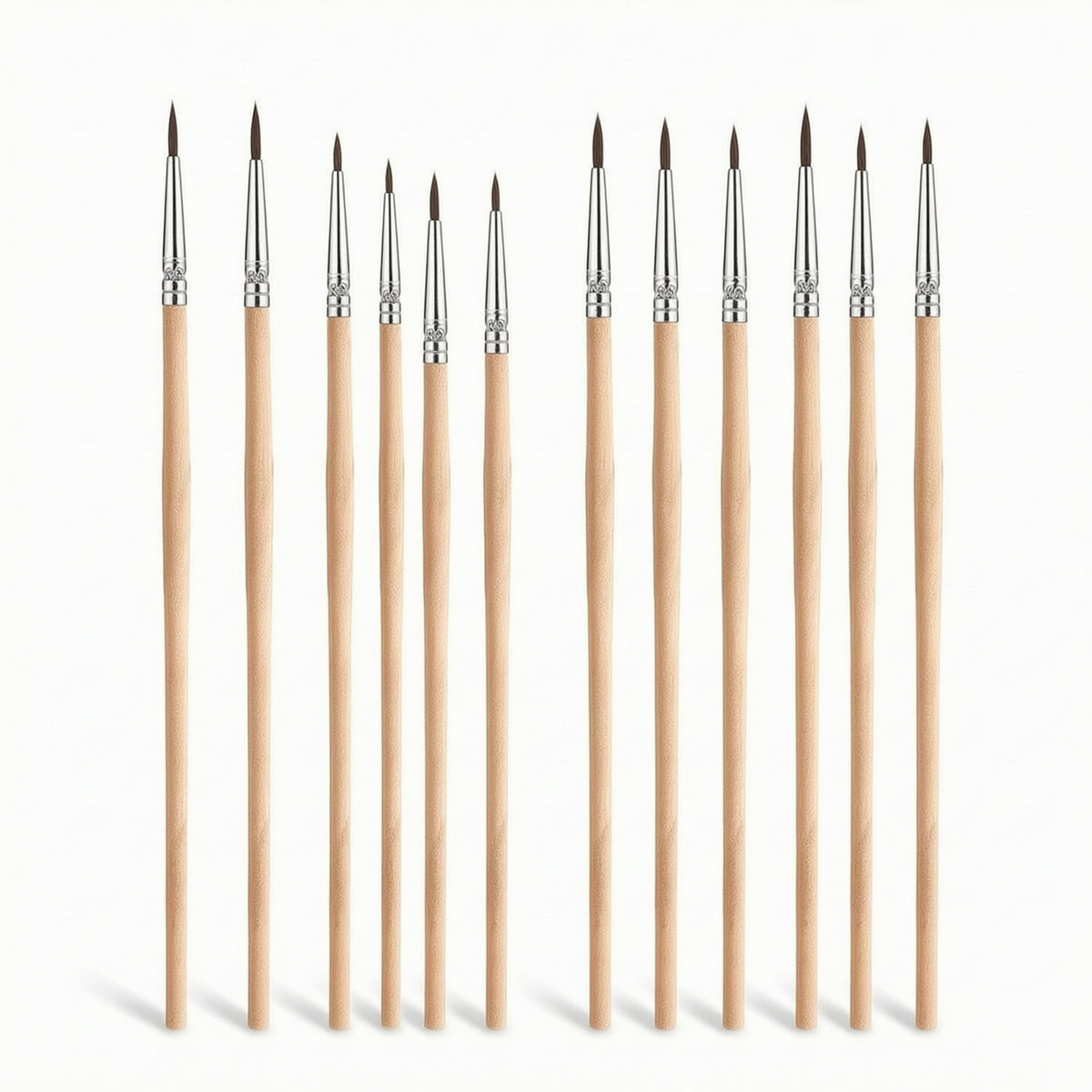 12 Pieces Pollination Brush with Wooden Handle Reusable Pollination Brush