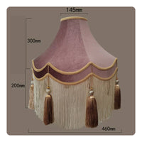 Floor Lamp Shade French Country Design Velvet Lampshade Ornate Trim