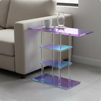 4 Tier Acrylic Nightstand Transparent Design Home Furniture Easy to Match