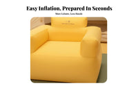 Indoor and Outdoor Use Wind-Pouch Sofa No Pump Required Inflatable Couch Thickened Material Air Lounger Lightweight for high-tech fabric& travelers, Beach Lovers, Beach& travelers, Music high-tech fabrics, Camping, rearyard, Living Room