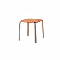 Woven Top Stacking Stool Stackable Backless Chair Non-Slip Feet for Homeowners