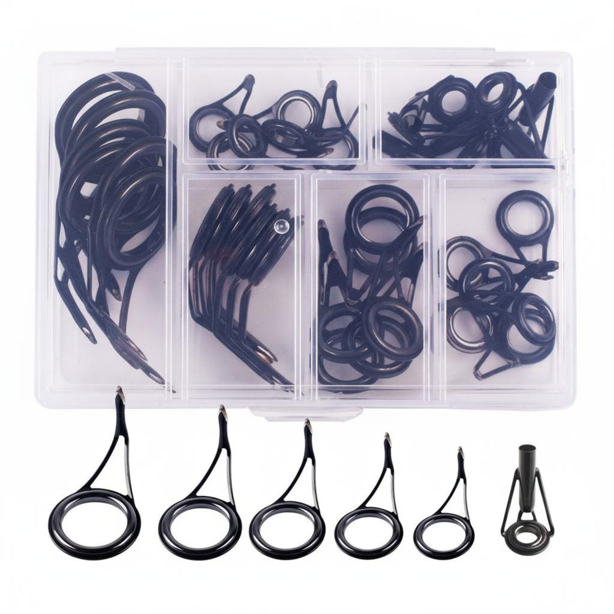 35 Pieces Wear-Resistant Single Foot Rod Guide Kit Sleek Ceramic Loop Rod Tip and Guide Repair Kit Increased Sensitivity Reduces Line Friction for DIY Enthusiasts