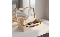 Wooden Box with Clear Lid Versatile Wood Box with Clear Lid Sleek Surface for Crafters, Home Decor