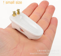 1:24娃娃屋仿真陶瓷微缩（超小型陶瓷浴室）浴室摆件DIY模型