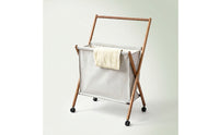 Laundry Hamper with Hanging Rail Foldable Laundry Hamper with Wheels Space-Saving for Bedroom