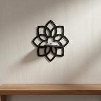 Lotus Flower Corner Shelf Boho Design for Living Room, Meditation Practitioners