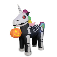 1.5M Halloween Inflatable Pumpkin Unicorn with LED Lights (US Plug)