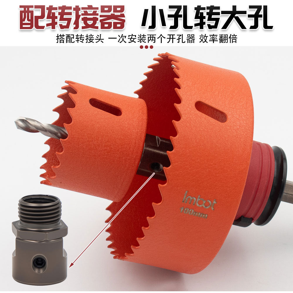 New Quick-Release Hole Saw with Quick-Release Shank for Drywall and Wood Panels with Positioning